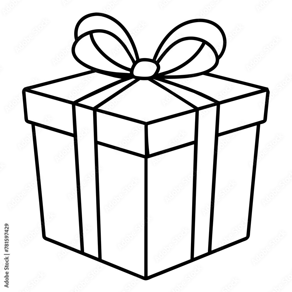 Obraz premium gift box isolated on white color vector