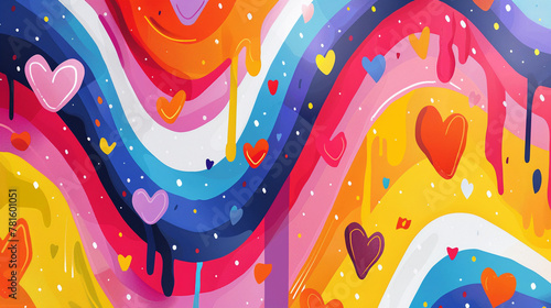 pride and love rainbow background 