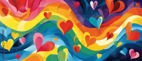 pride and love rainbow background 