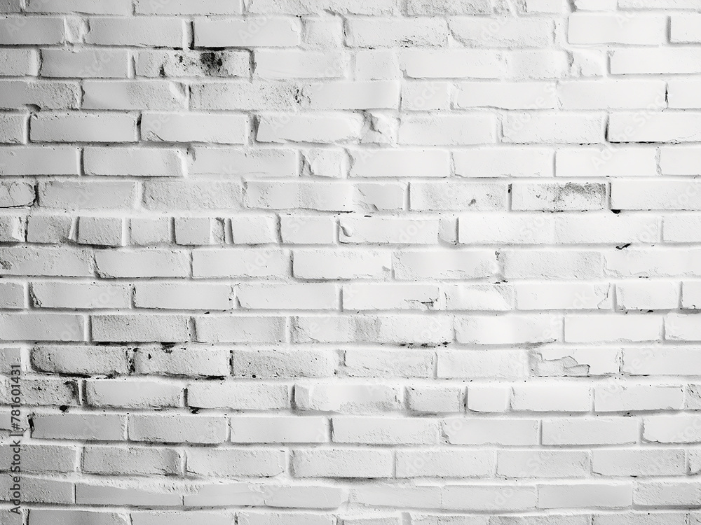 Fototapeta premium Background texture featuring white brick wall pattern