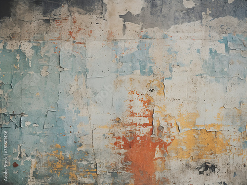 Background pattern of old paint on aged wall surface