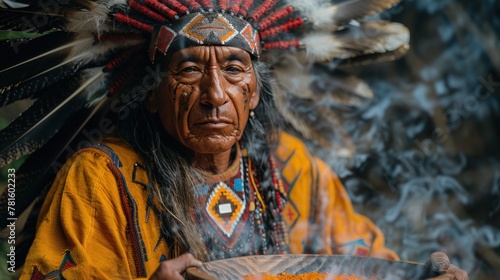 In the rite of contact with ancestral spirits, the shaman seeks protection and inherited wisdom for the good of his people