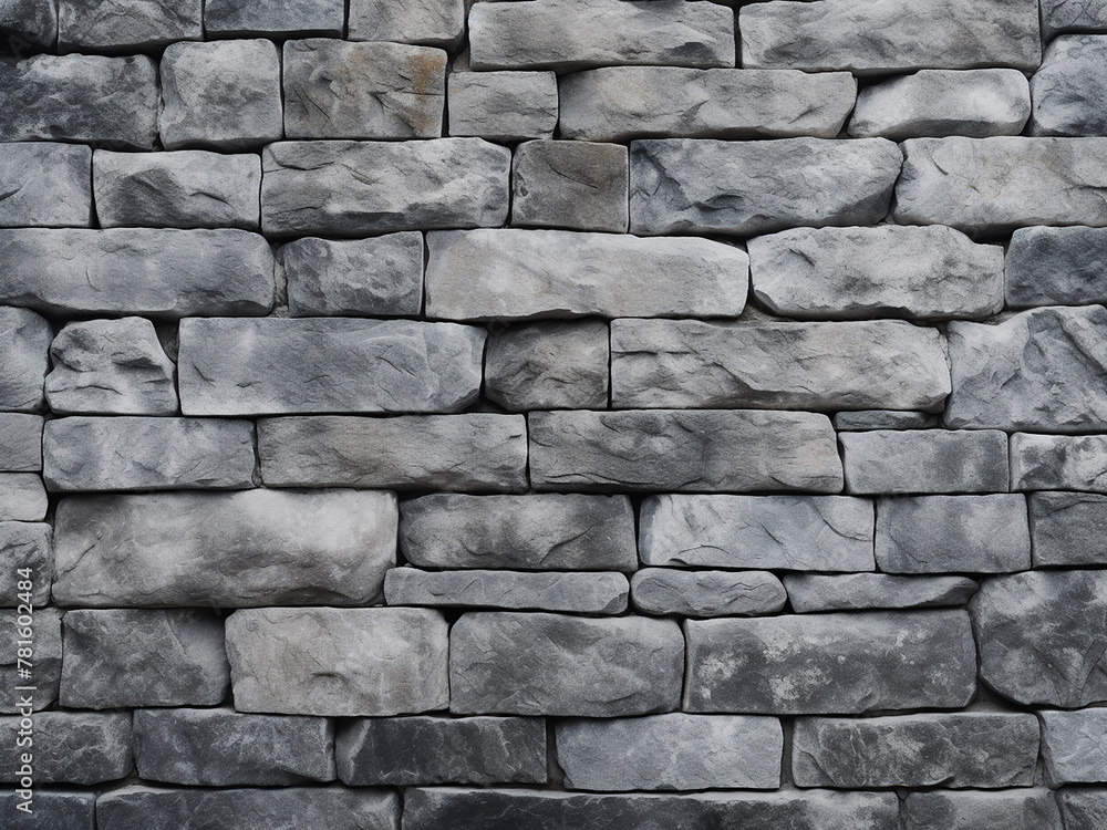 Gray relief stone wall serving as texture or background