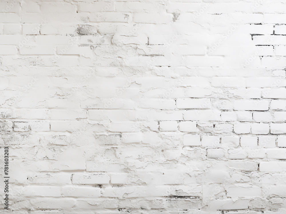 Old masonry brickwork, painted white, creates a white brick wall texture on a white background Old masonry brickwork, painted white, creates a white brick wall texture on a white background
