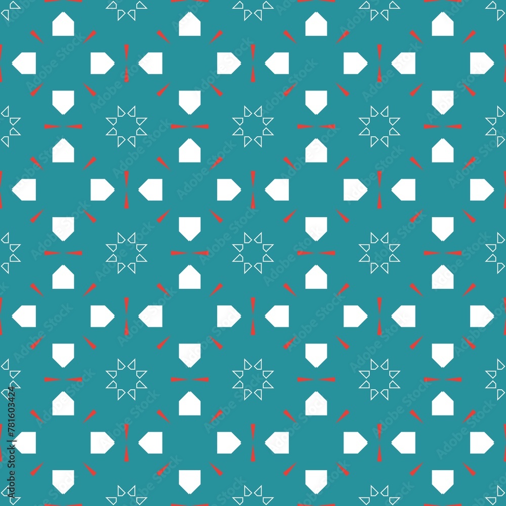 an abstract geometrical design with white and light blue shapes