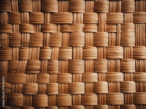 Traditional wicker background with wooden basket texture
