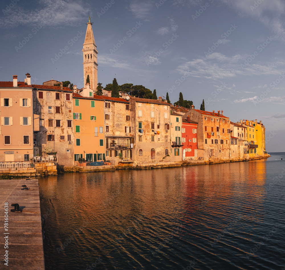 Fototapeta premium Narrow streets in the old town of Rovinj, Croatia