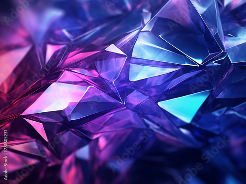 3D render presents an abstract polygonal background