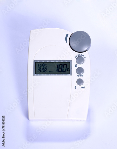 luxury temperature remote control in white for radiator valve