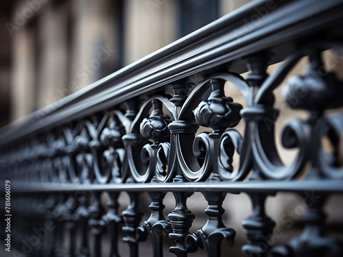 Industrial charm: London's steel railing portrayed as abstract metal
