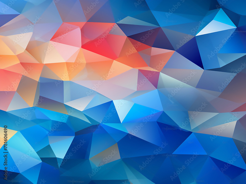 Obraz premium Low polygon triangle background texture in 3D