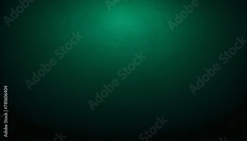 Dark green glowing grainy gradient background, noise texture effect, copy space