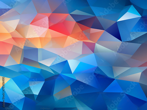 Low polygon triangle background texture in 3D