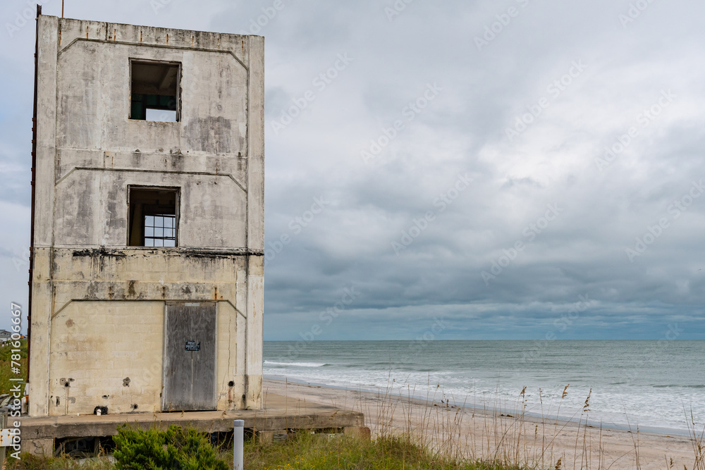 abandoned house on the beach