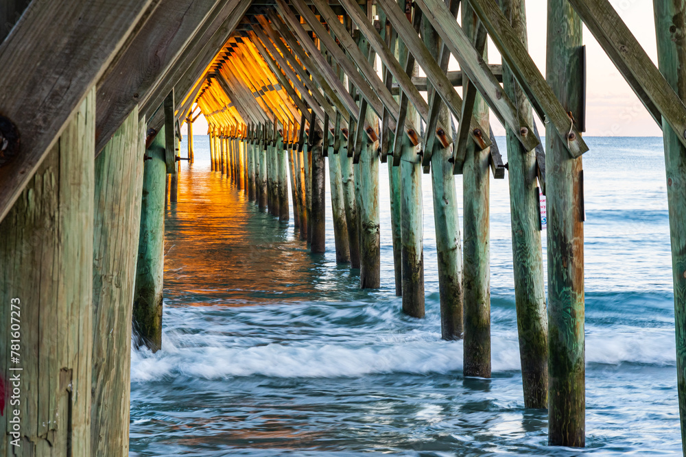under the ocean pier