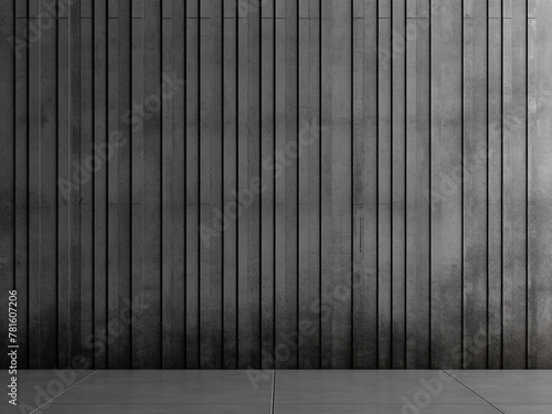 Textured background showcases a vertical grooved concrete wall