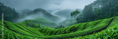 Spellbinding tea farms nestled in foggy mountain valleys