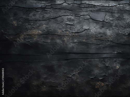 The background exhibits a black wall with a scratched, grungy texture photo