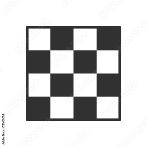 Chessboard, linear icon. Line with editable stroke