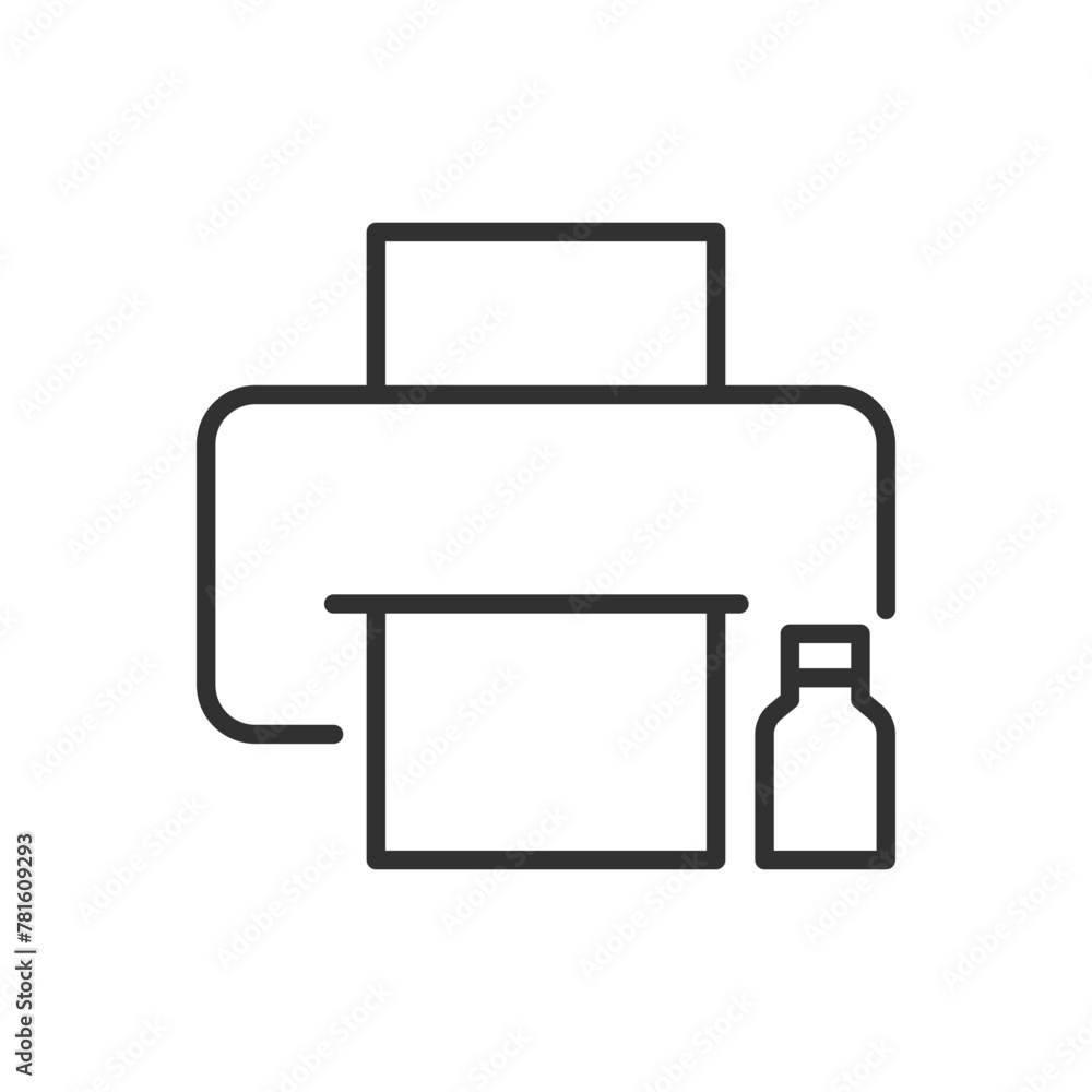 Printer inks, linear icon. Line with editable stroke Printer inks, linear icon. Line with editable stroke