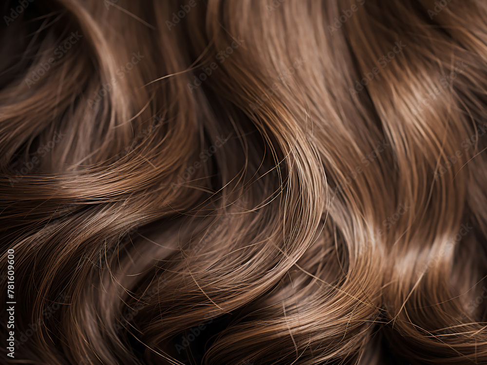 Detailed view of brown hair in a pile with shallow depth of field Detailed view of brown hair in a pile with shallow depth of field