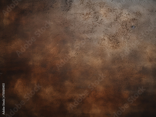 Grunge grained wall offers a dark brown background