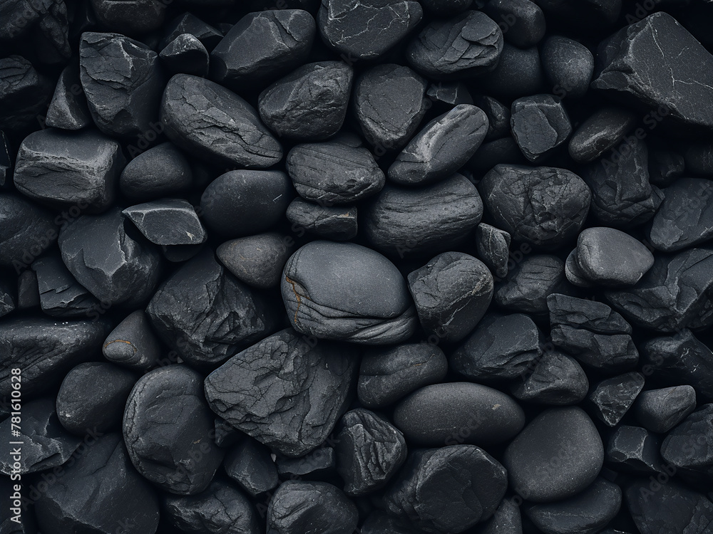 Background showcases nature patterns on dark gray or black stone texture Background showcases nature patterns on dark gray or black stone texture