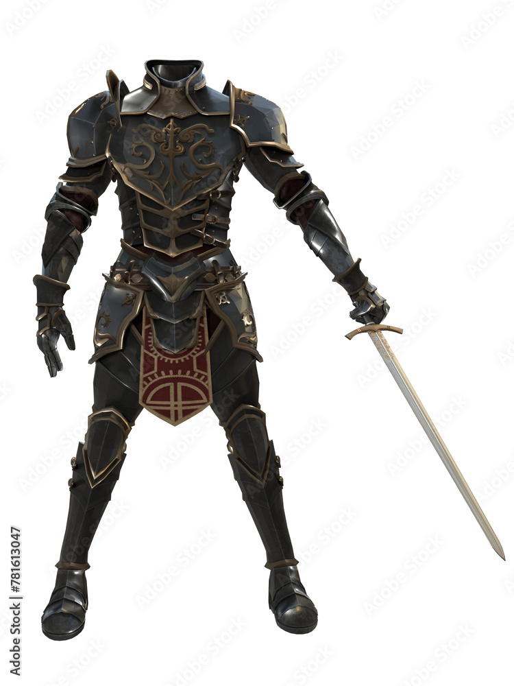 3D rendered male fantasy armor isolated on transparent background 3D rendered male fantasy armor isolated on transparent background