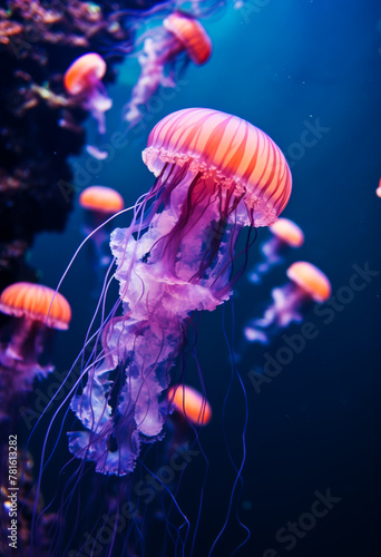 Jellyfish swimming in the ocean © Анна Терелюк