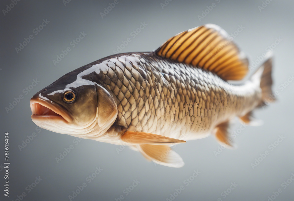 Carp on a white background Carp on a white background