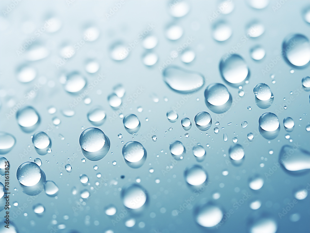 Macro photography captures water droplets on glass post-rain