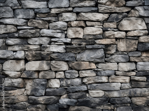 Close-up shot capturing the texture of an aged gray stone wall