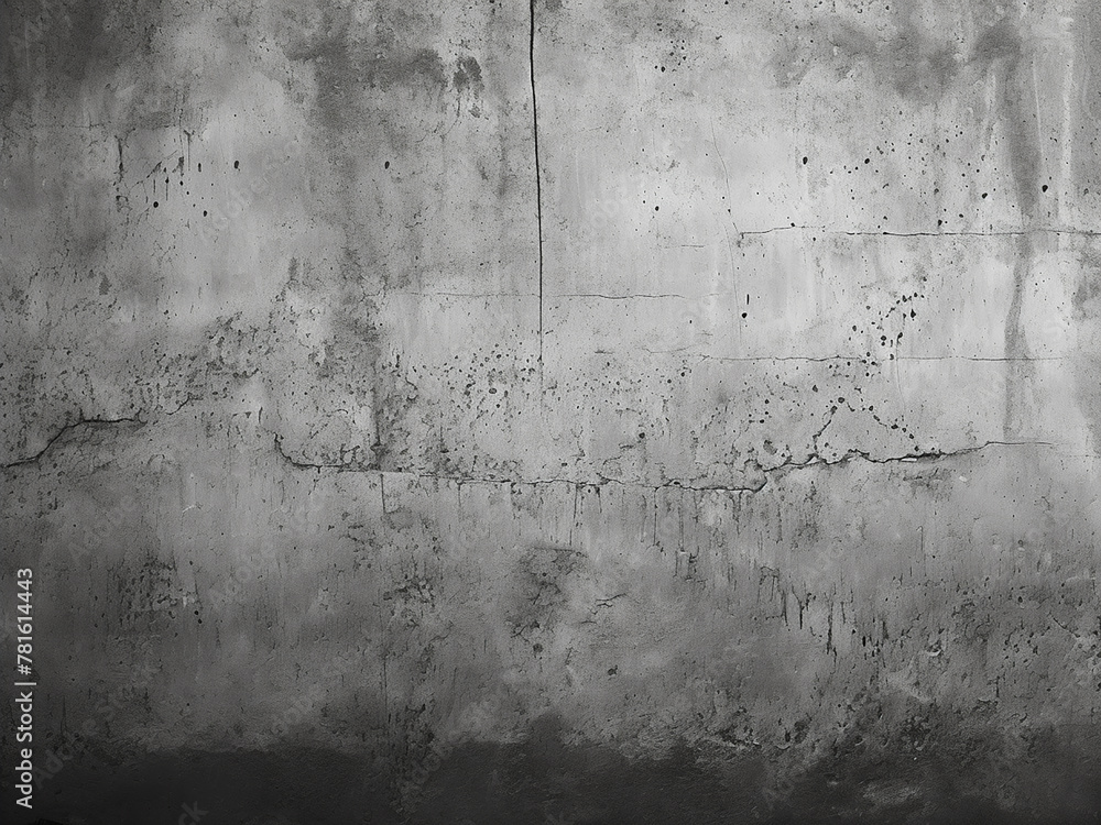 Gray concrete wall with a grungy texture
