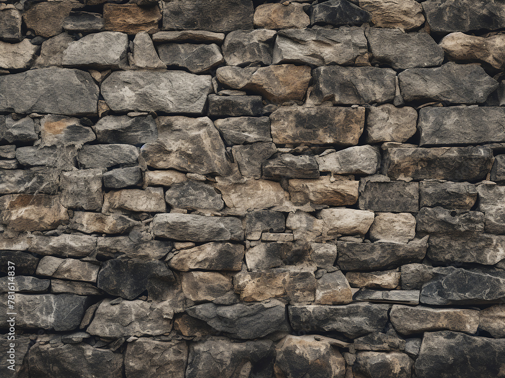 Textured backdrop offered by an aged stone wall, perfect for design use