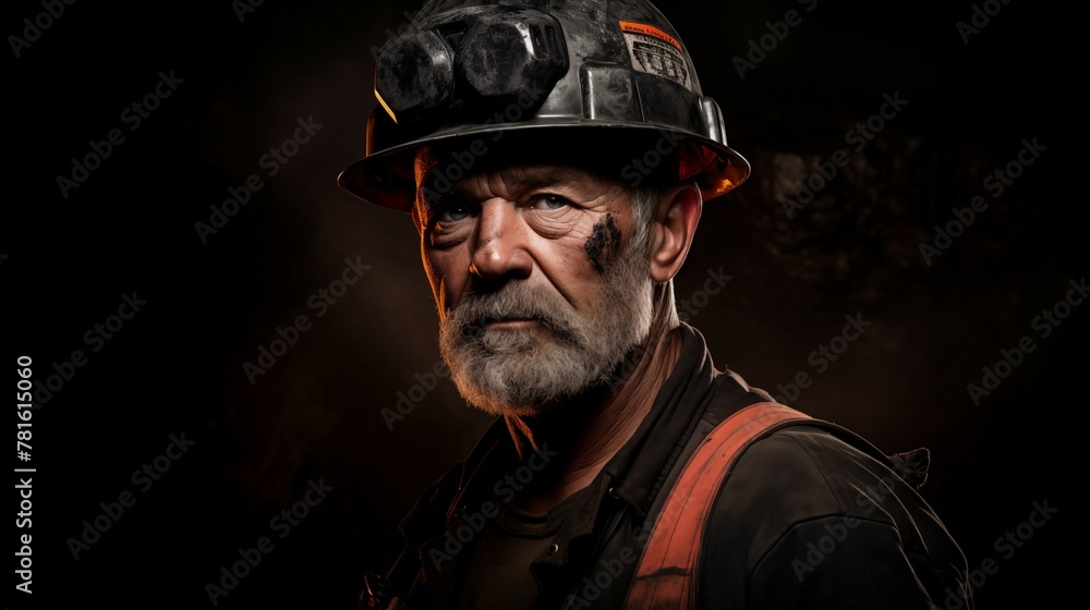 Portrait photograph of coal miner Portrait photograph of coal miner