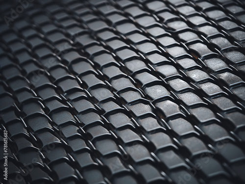 Background showcases a genuine iron steel texture pattern on metal