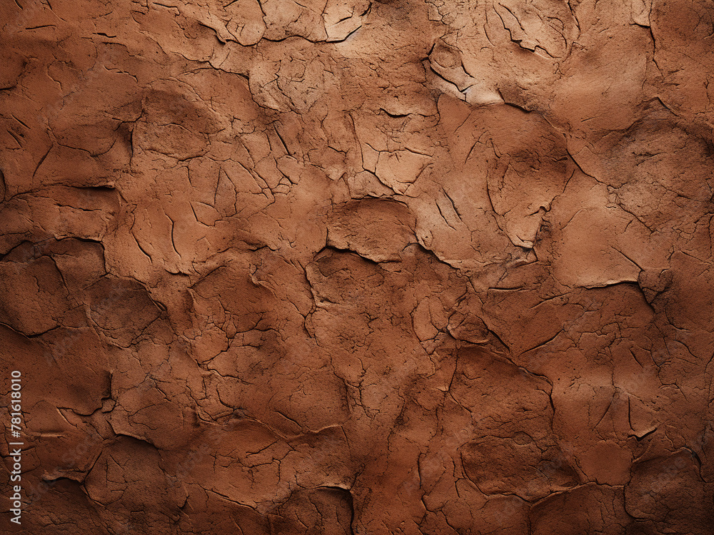 Abstract background displays clay wall's texture