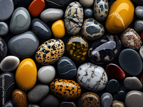 Natural stones display uncommon abstract patterns