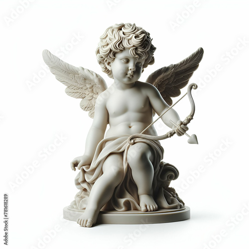cupid angel isolated on white