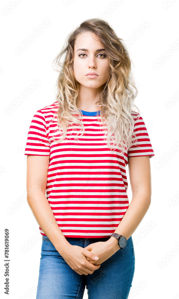 Beautiful young blonde woman over isolated background Relaxed with serious expression on face. Simple and natural looking at the camera. Beautiful young blonde woman over isolated background Relaxed with serious expression on face. Simple and natural looking at the camera.