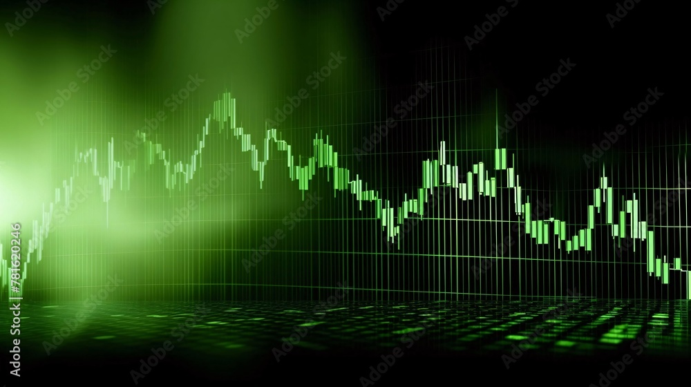 financial stock market graph on technology abstract background represent stock market financial analysis and investment concept.