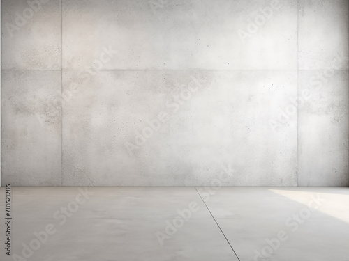 Bright light enhances texture of white gray grunge stone concrete cement wall floor background © Llama-World-studio
