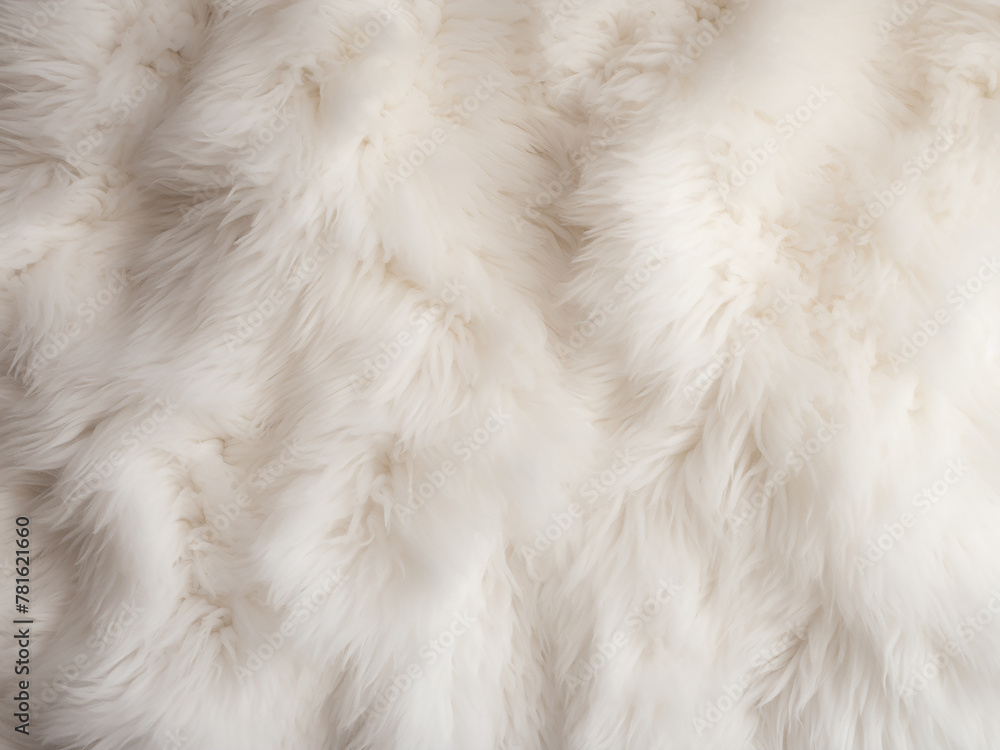 Fluffy fur carpet texture made of soft cotton sheep wool, in white Fluffy fur carpet texture made of soft cotton sheep wool, in white