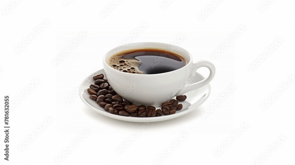 Fototapeta premium cup of coffee isolated on white background