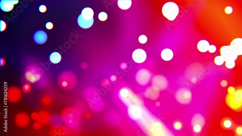 Bokeh particles with gradient background. Computer generated 3d render