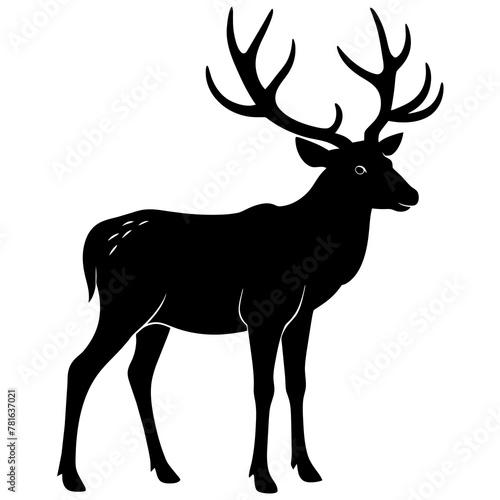 Simple deer with long horns.      