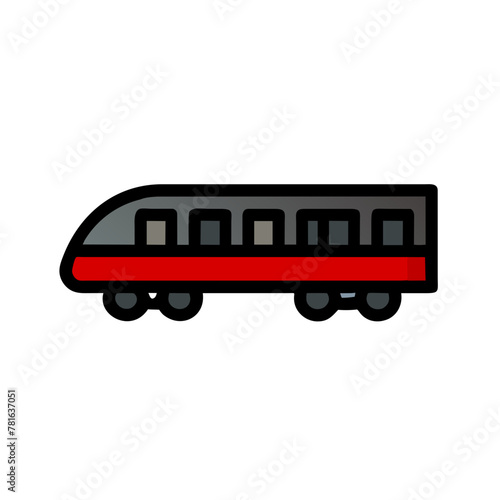 This is an icon of a train made by vector design. 