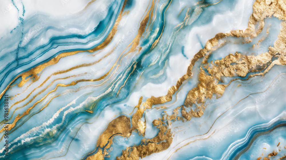 Blue, gold and yellow Ink abstract gold paint marble background banner Blue, gold and yellow Ink abstract gold paint marble background banner