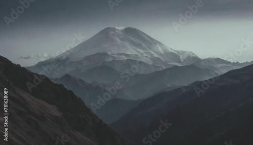 view of the mount elbrus karachay cherkess the caucasus russia