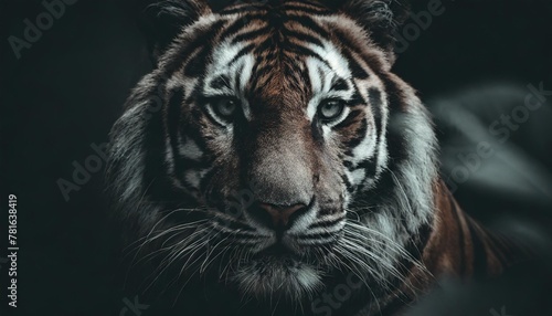 face tiger close up wallpaper background generate ai